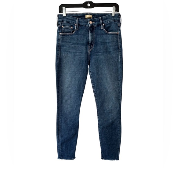 MOTHER women’s Looker Ankle Fray jeans 29 blue girl crush stretch denim - Picture 1 of 9
